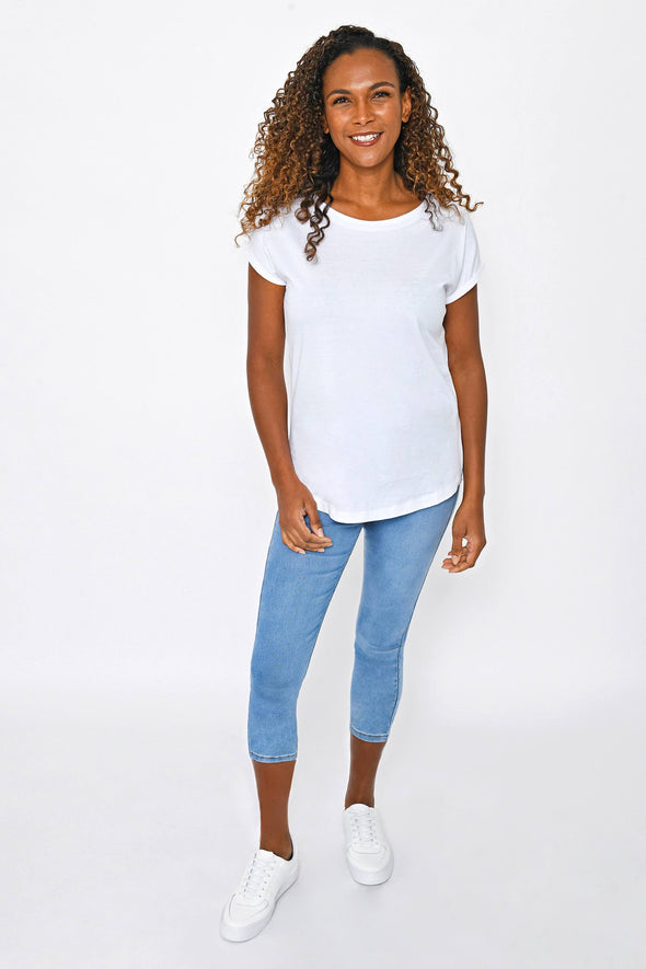 Light Blue Cropped Jeggings