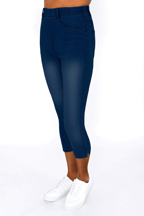 Dark Blue Cropped Jeggings
