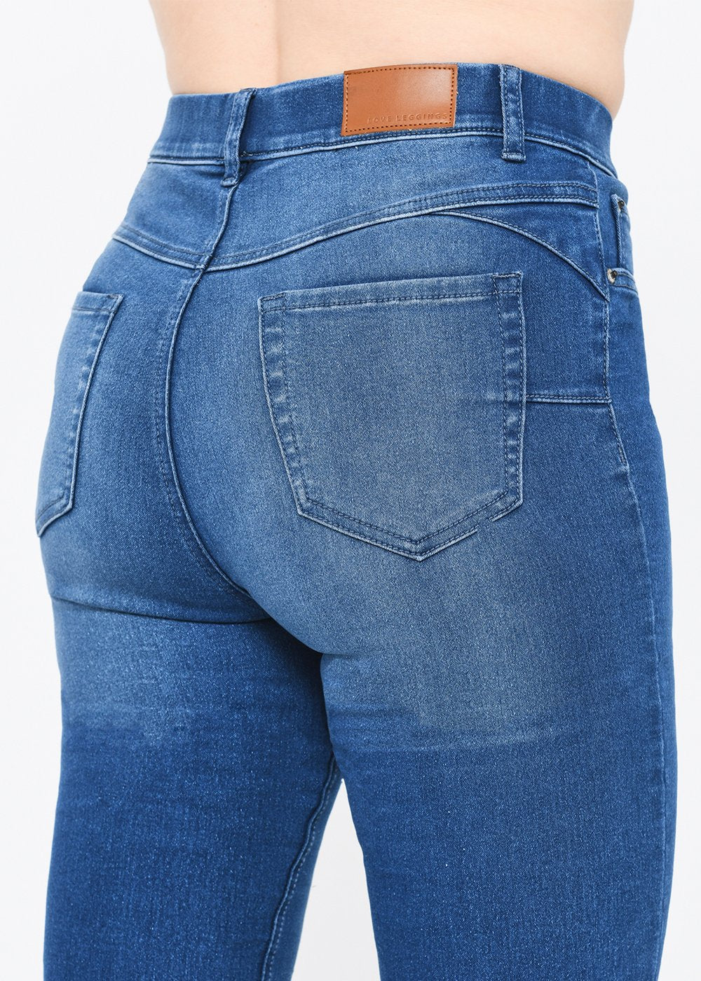 Mid Blue Cropped Jeggings