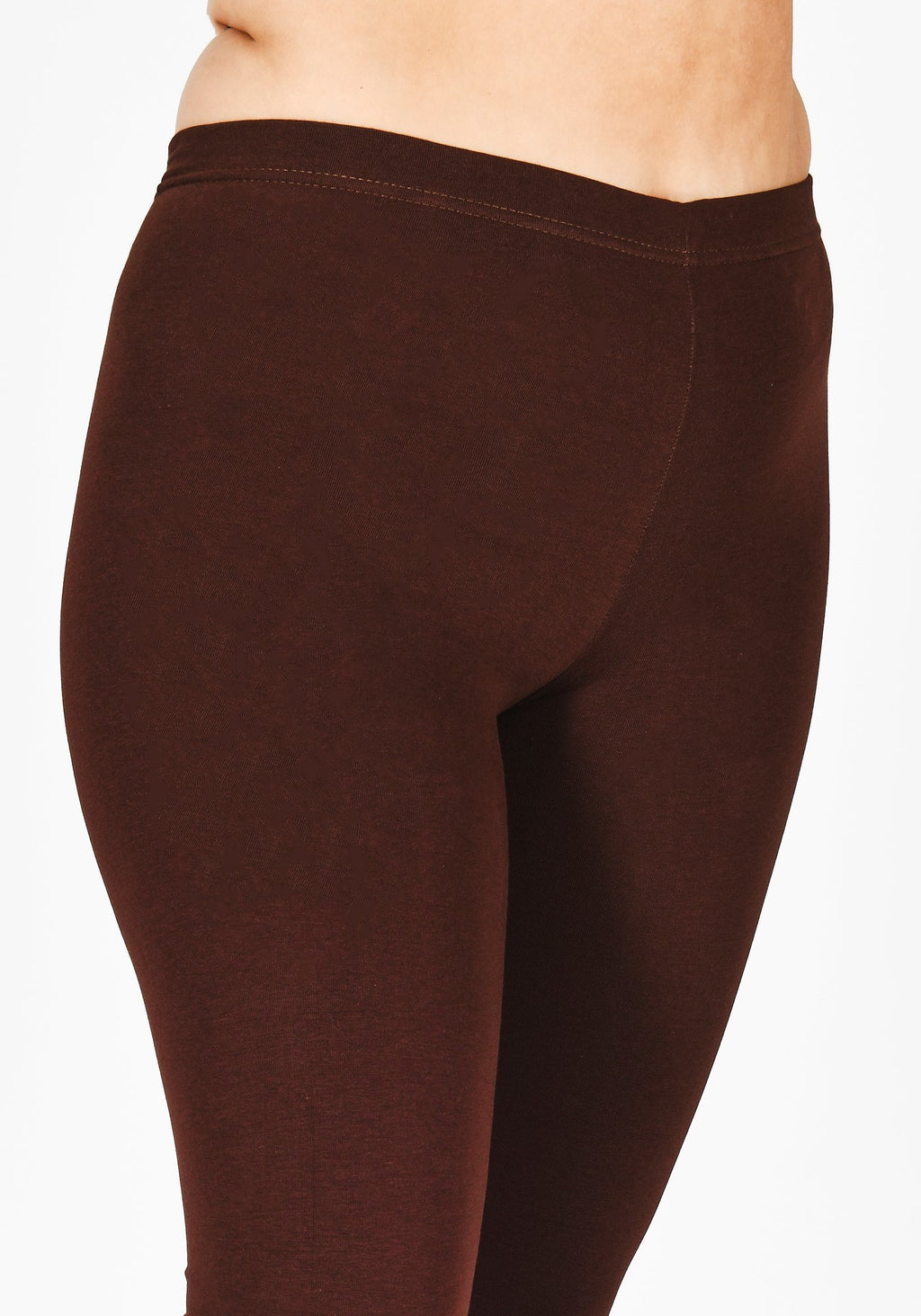 Classic Plus Size Chocolate Brown Leggings 4