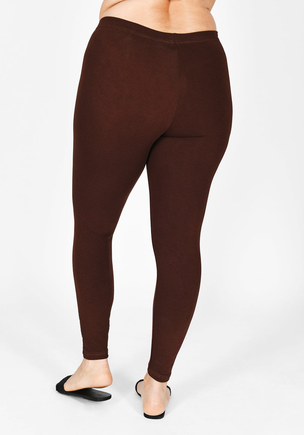 Classic Plus Size Chocolate Brown Leggings 3