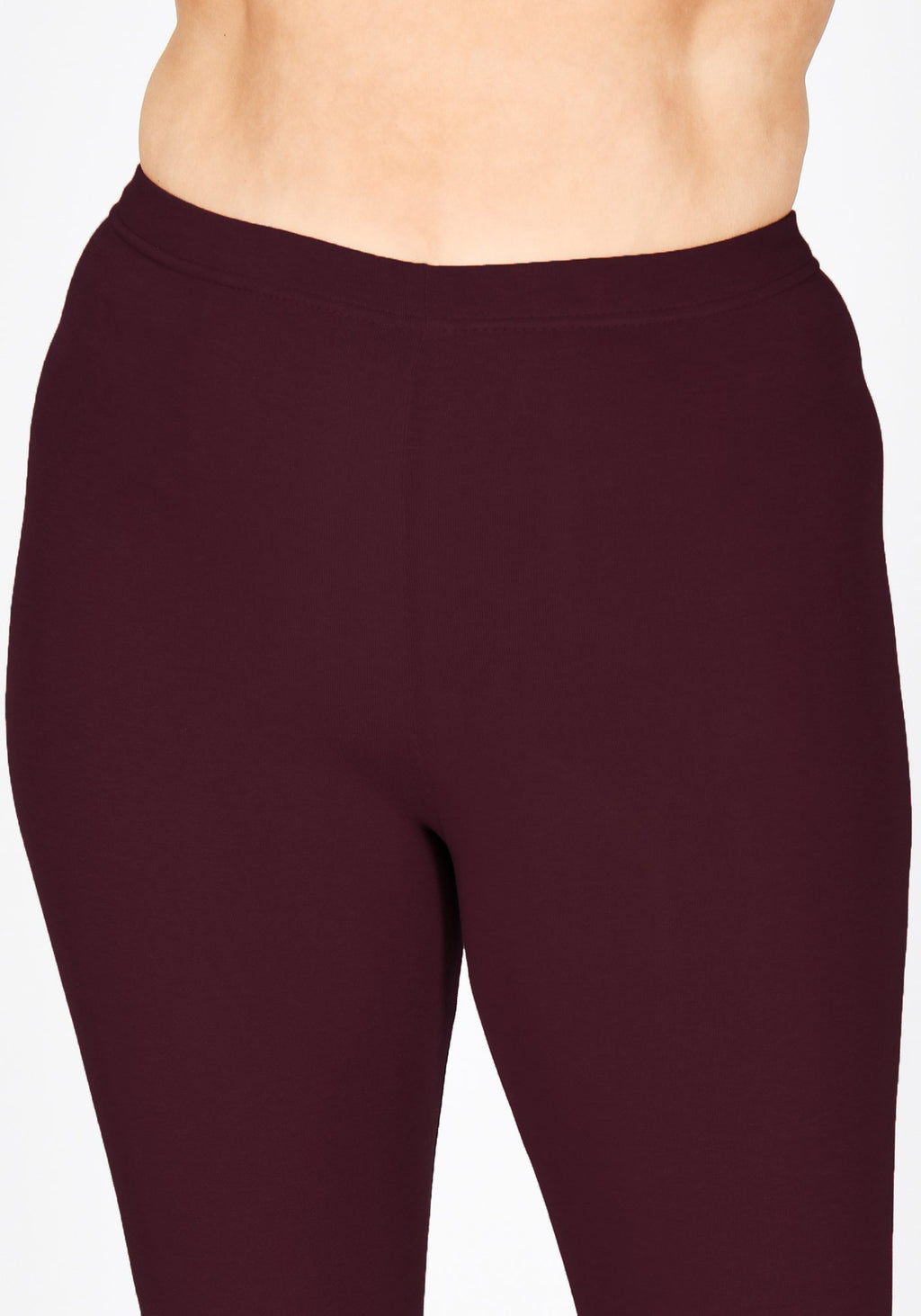 Classic Plus Size Burgundy Leggings