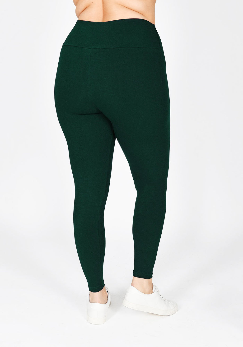Plus Size Forest Green High Waisted Leggings