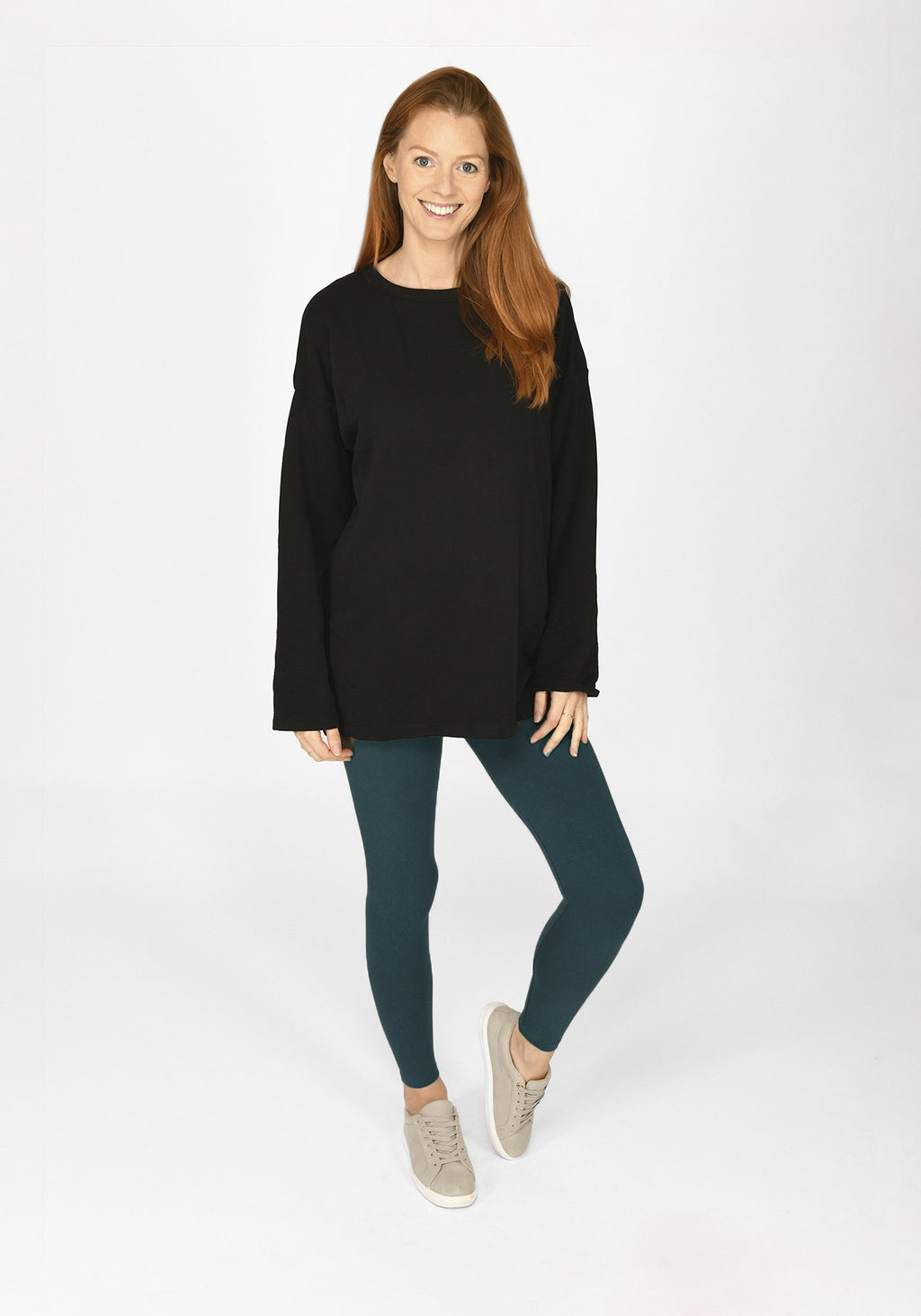 Petrol Blue Full Length Maternity Leggings