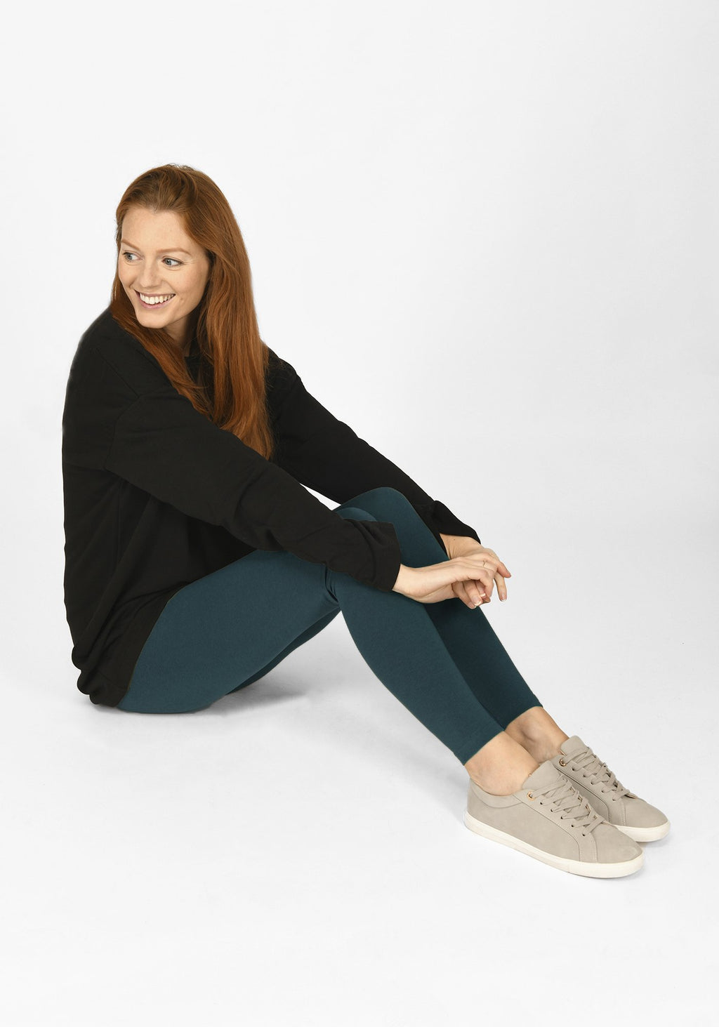 Petrol Blue Full Length Maternity Leggings