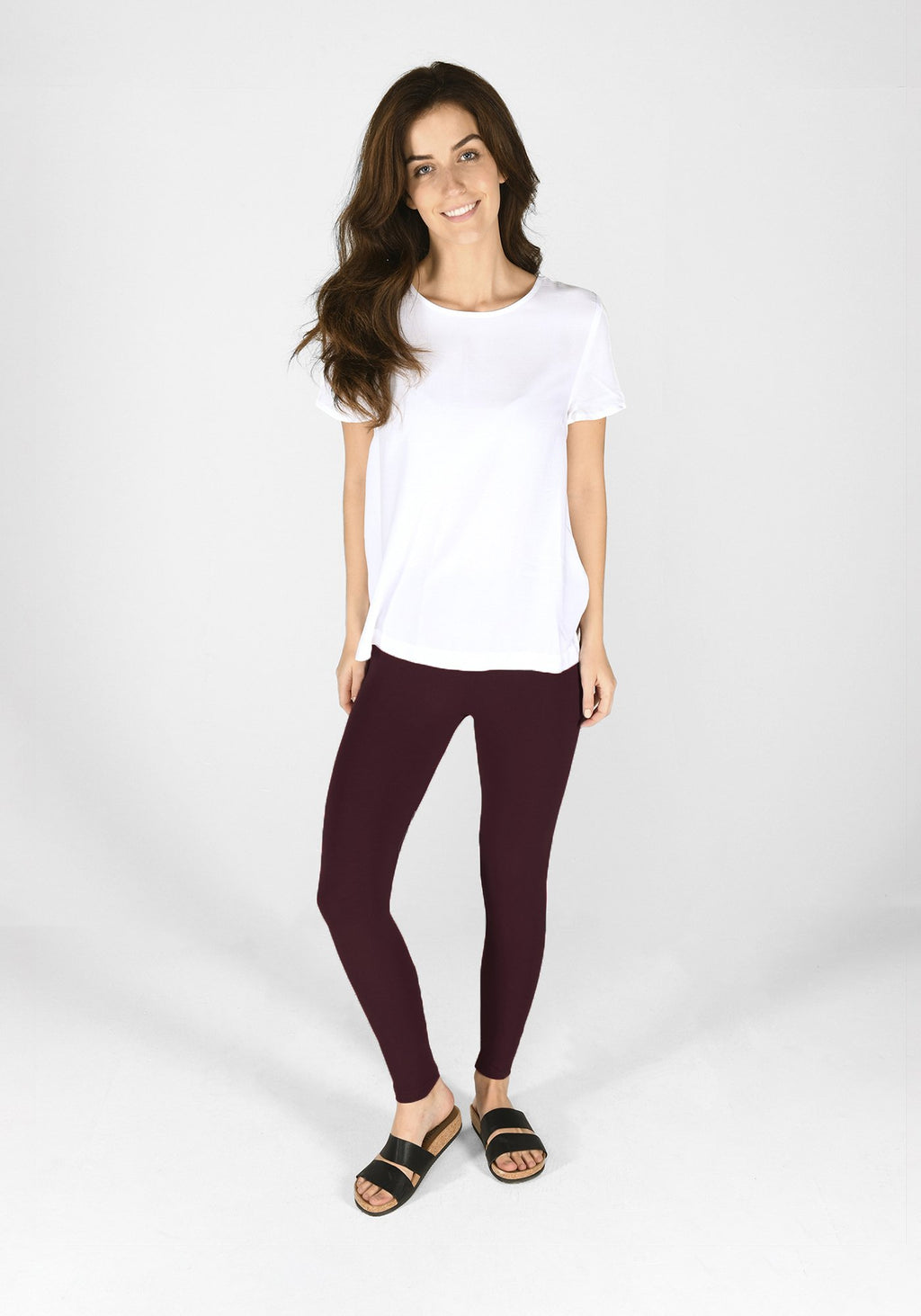 Classic Burgundy Leggings