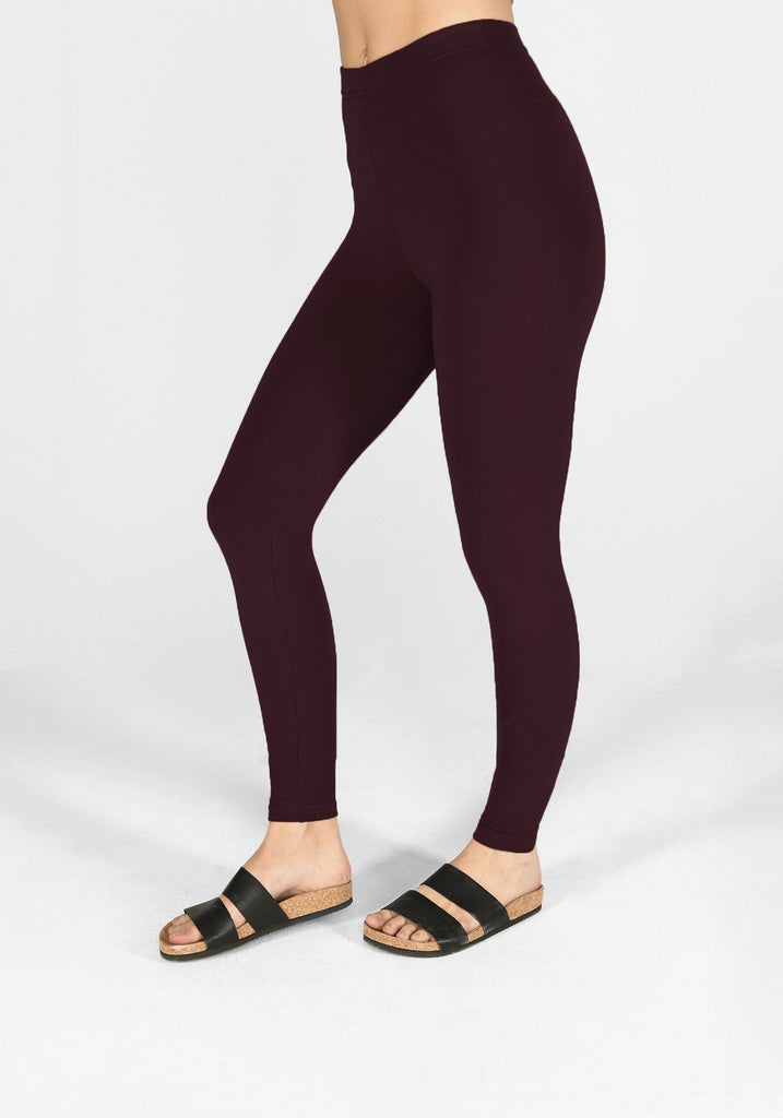 Classic Burgundy Leggings