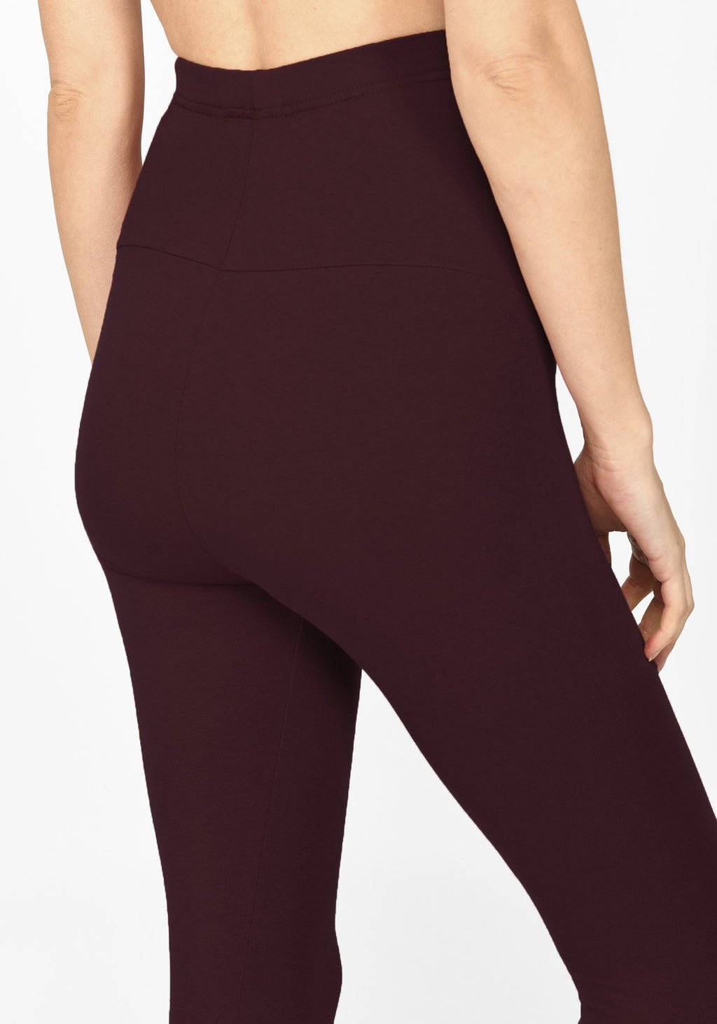 Burgundy Full Length Maternity Leggings