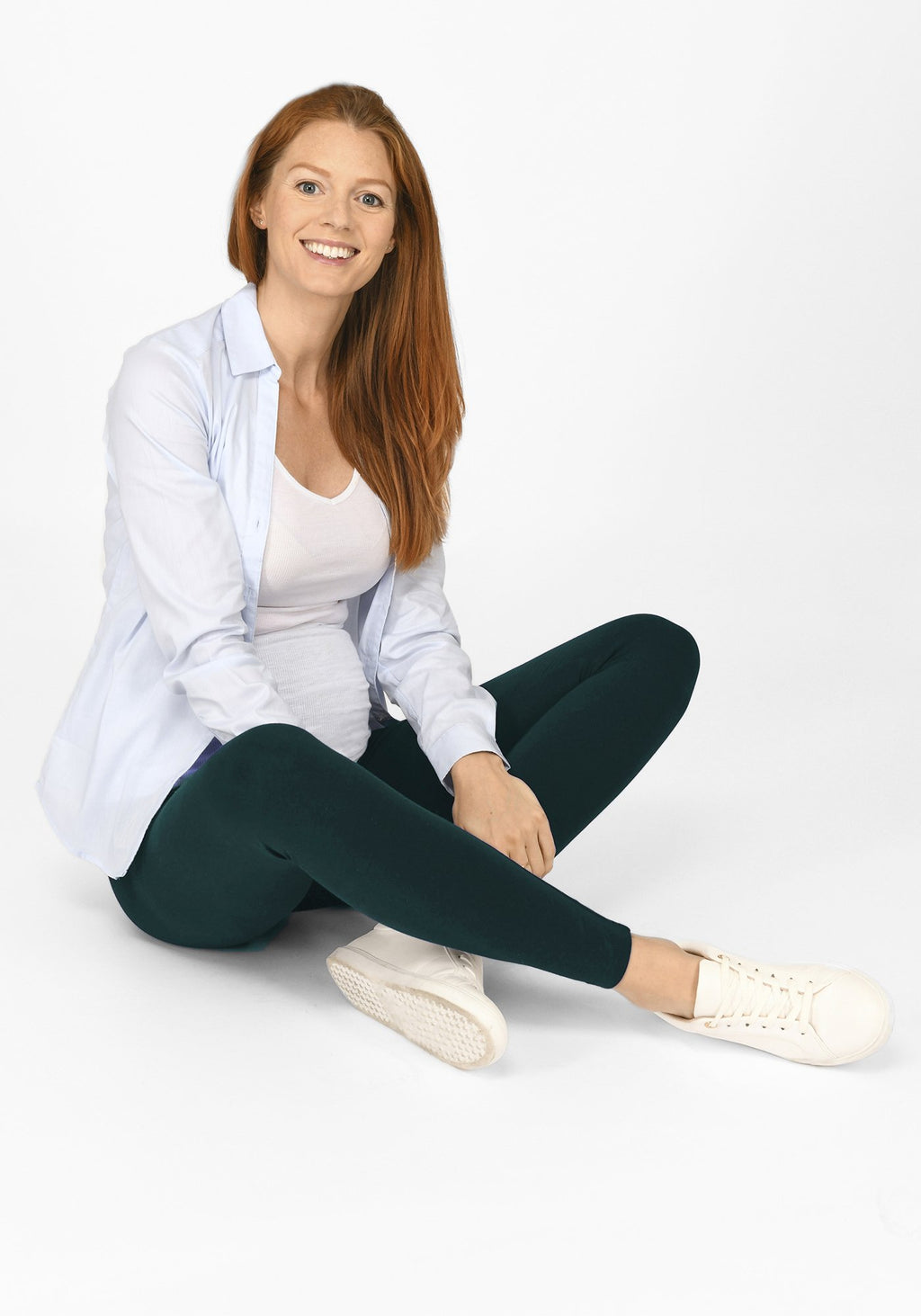 Forest Green Full Length Maternity Leggings