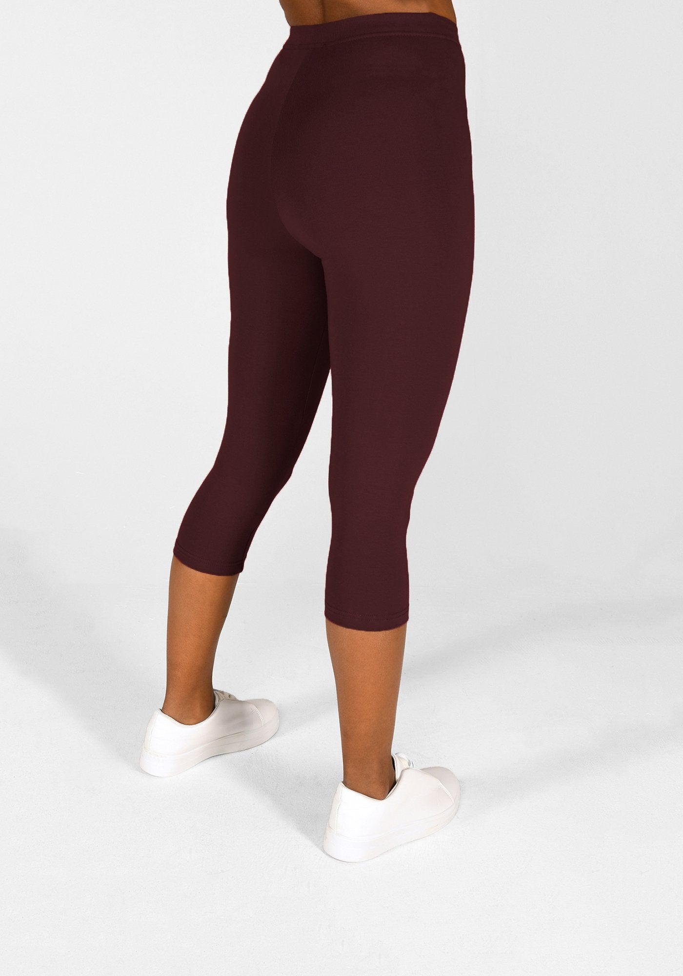 Burgundy Cropped Leggings