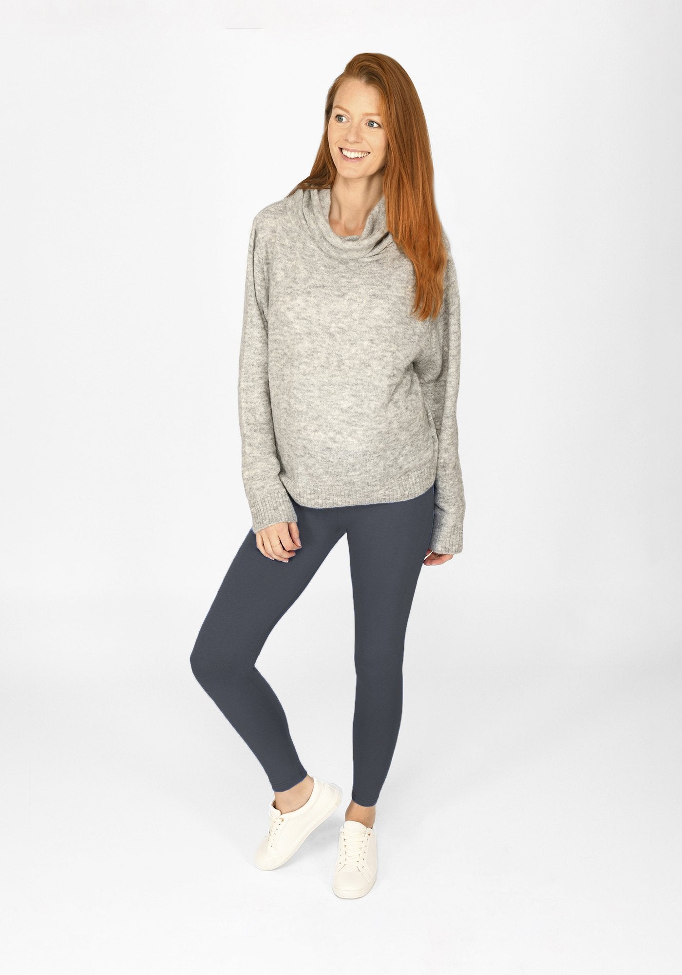 Odyssey Grey Full Length Maternity Leggings
