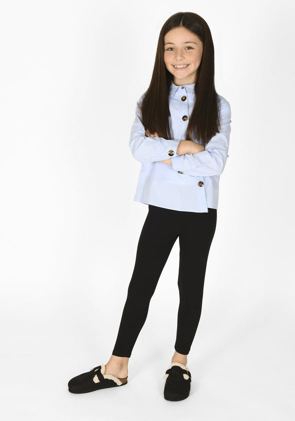 black full length childrens leggings 1