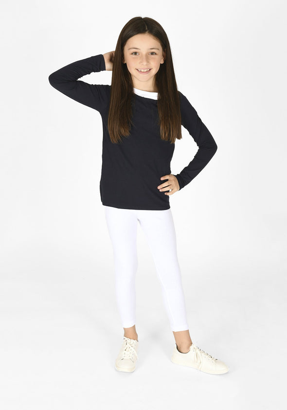 white full length childrens leggings 1