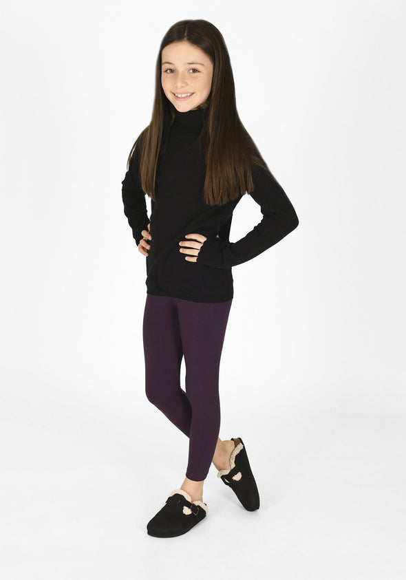 acai purple full length childrens leggings 1
