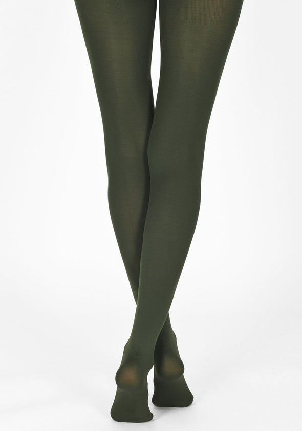 bottle green tights 100 denier 1