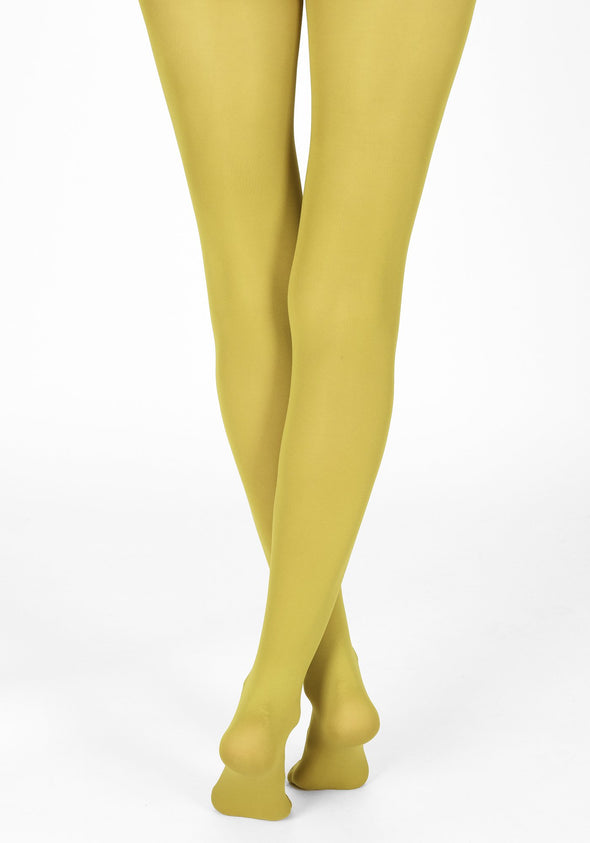 mustard tights 60 denier 1