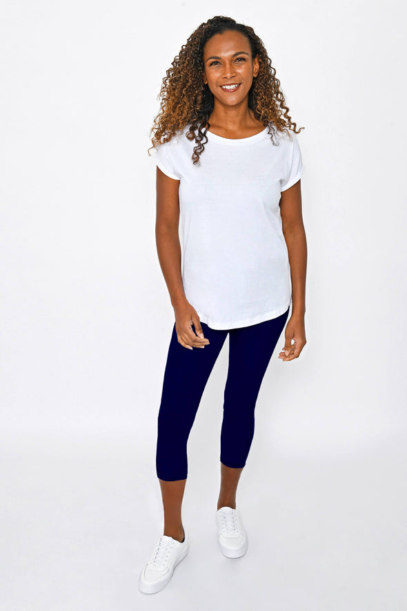 Navy Blue Cropped Jeggings