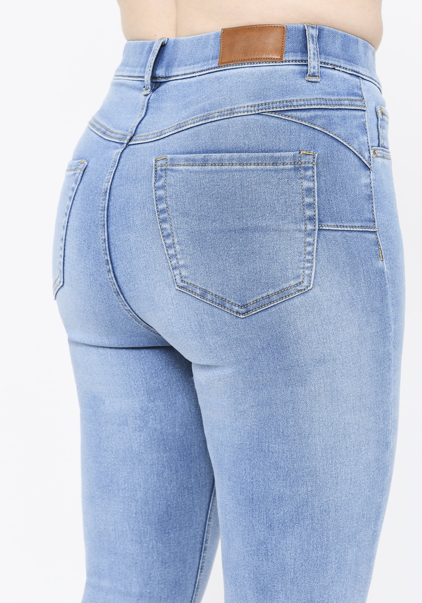 Light Blue Full Length Jeggings