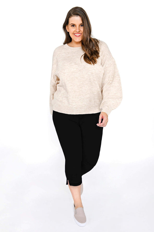Plus Size Black Cropped Jeggings