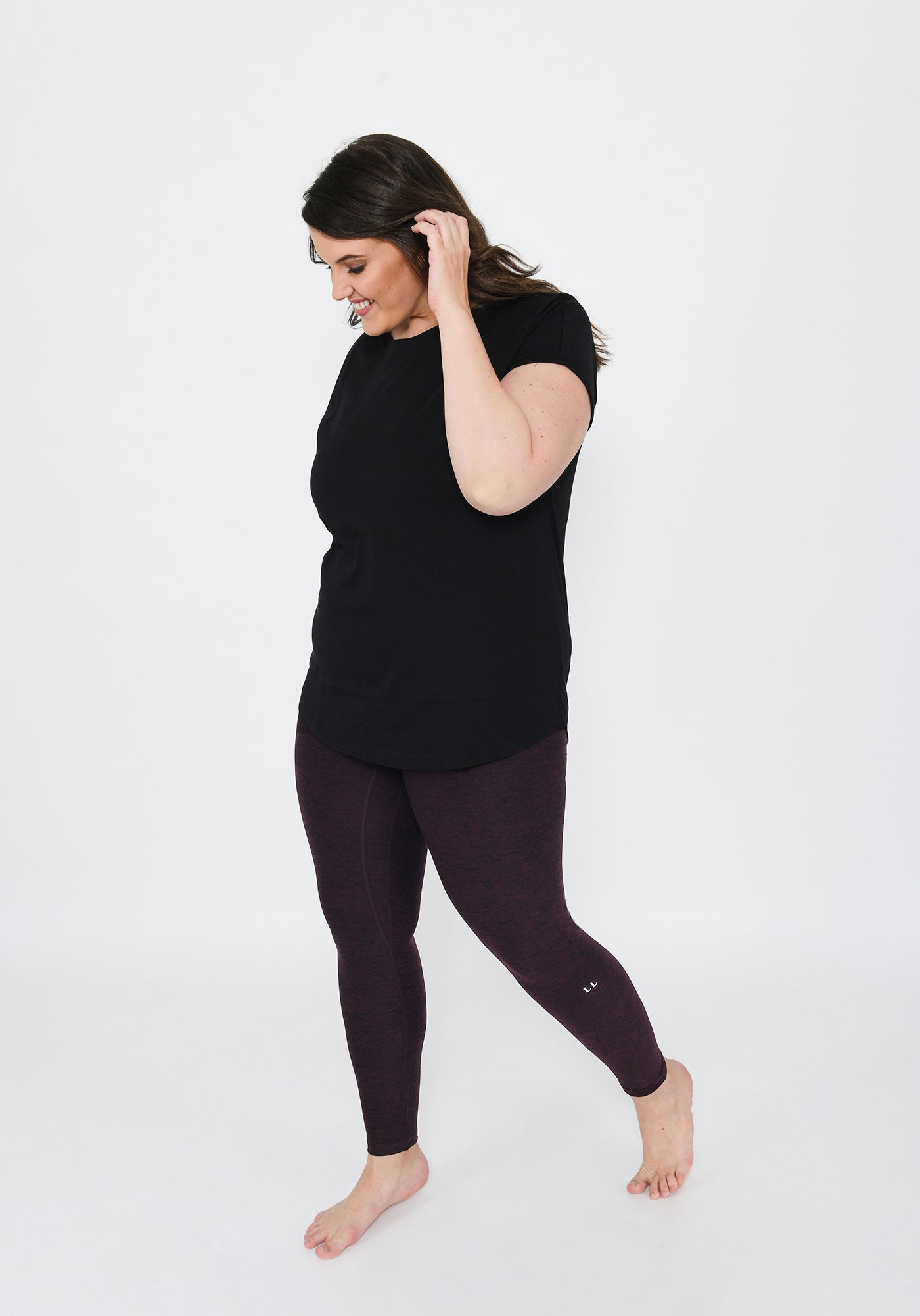 Winter Berry Marl Plus Size Lounge Leggings
