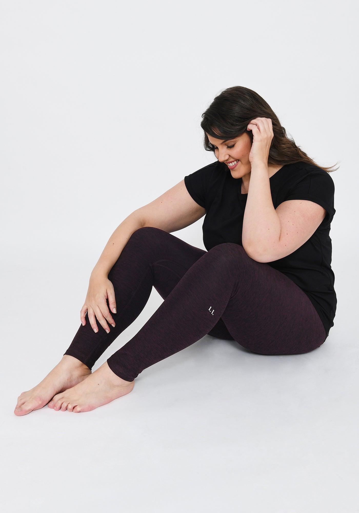 Winter Berry Marl Plus Size Lounge Leggings