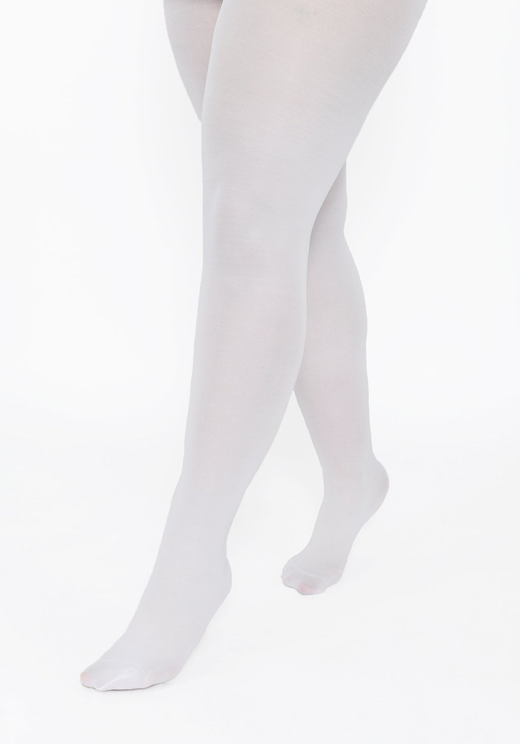 Plus Size White 40 Denier Tights