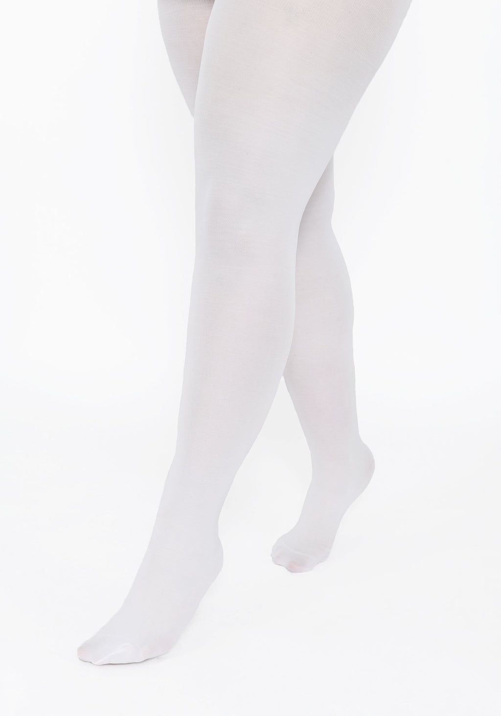 Plus Size White 60 Denier Tights