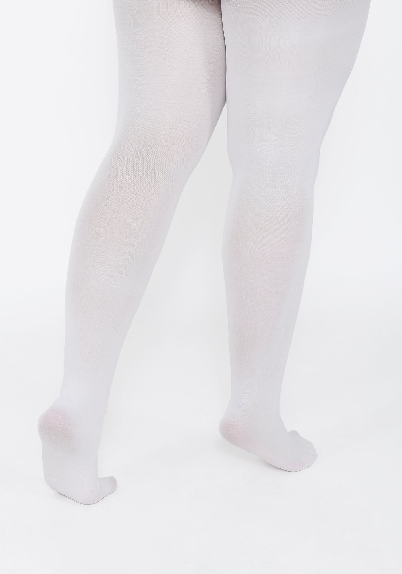 Plus Size White 40 Denier Tights