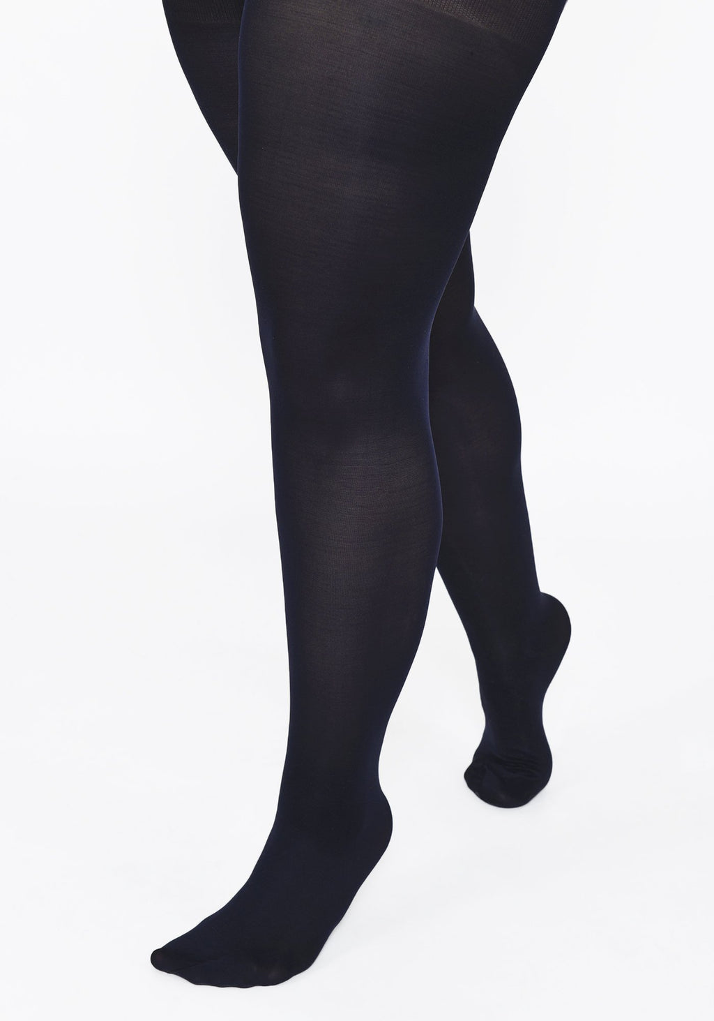 Plus Size Deep Navy 100 Denier Tights