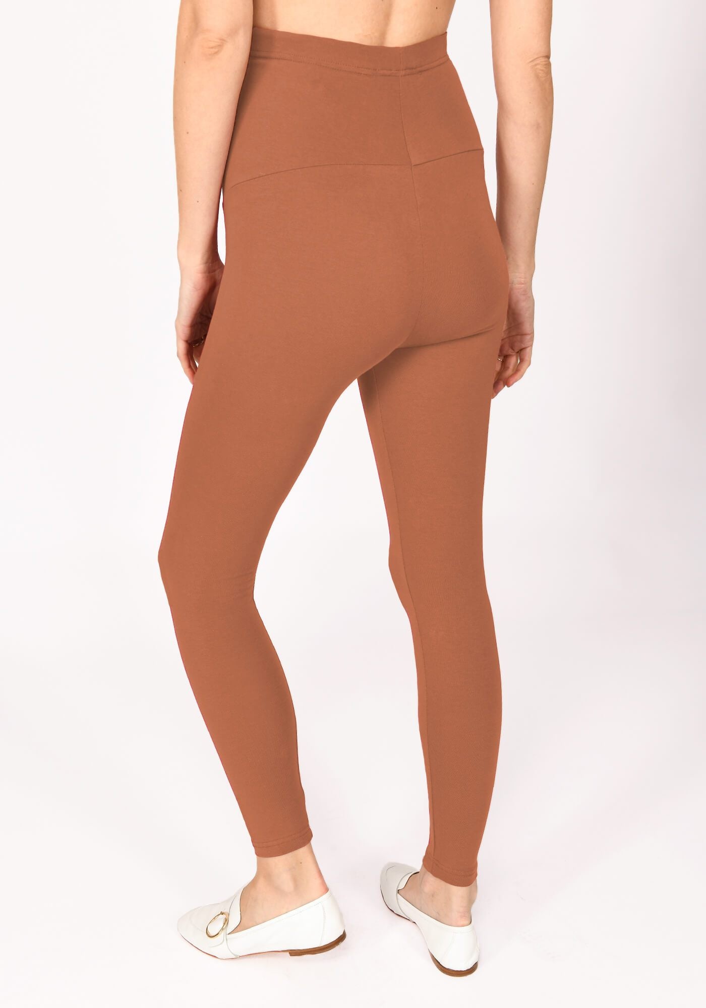 Mocha Brown Classic Full Length Maternity Leggings