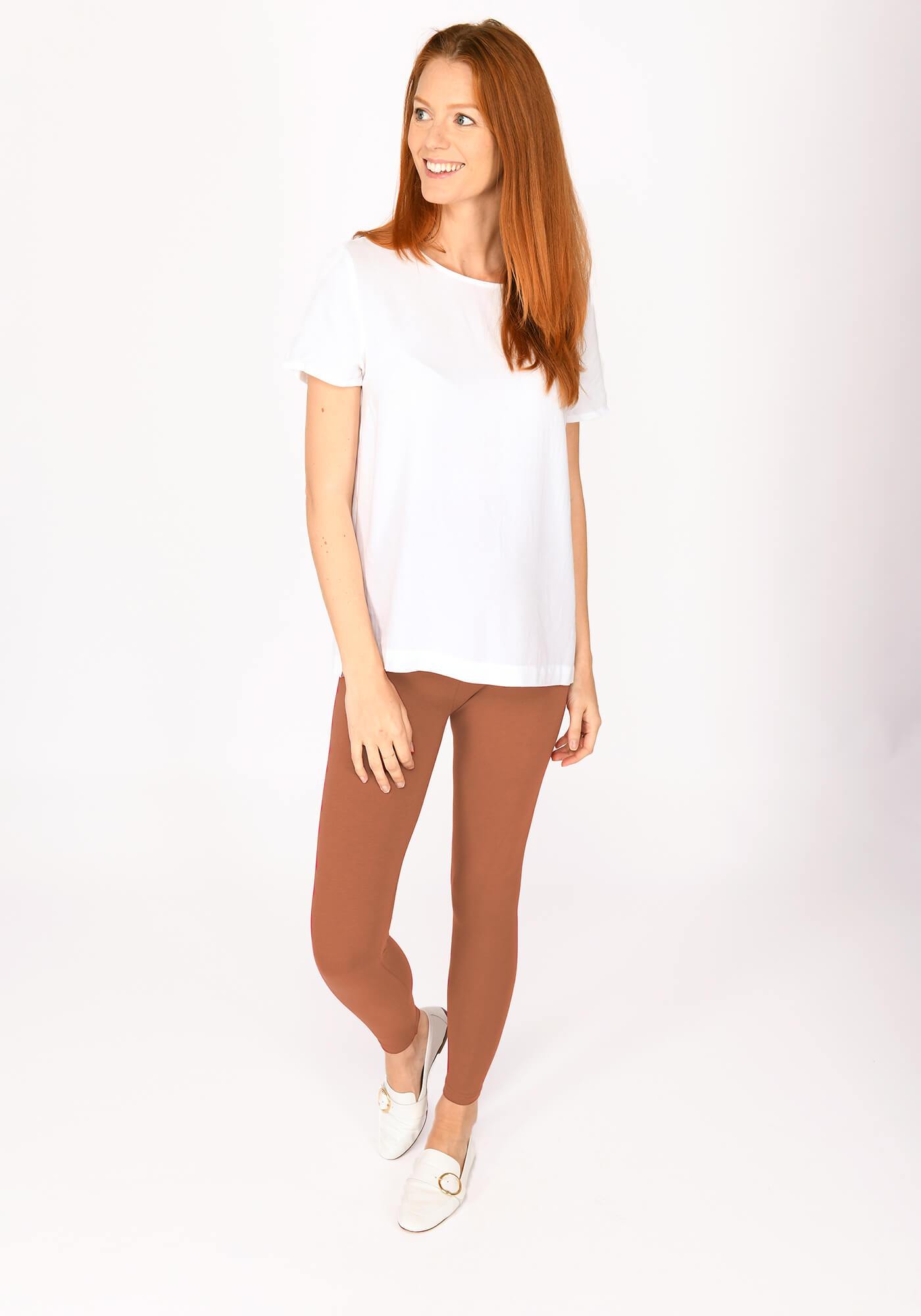 Mocha Brown Classic Full Length Maternity Leggings