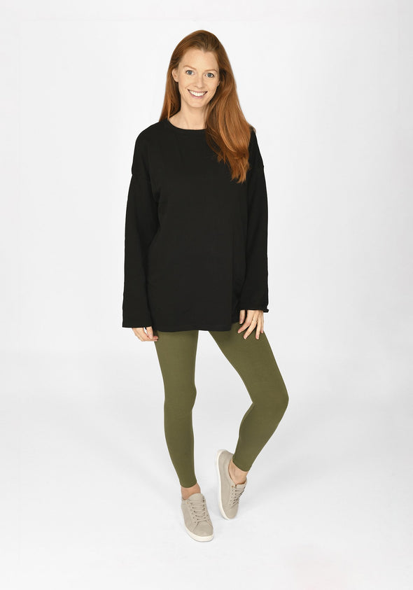khaki green full length maternity leggings 1