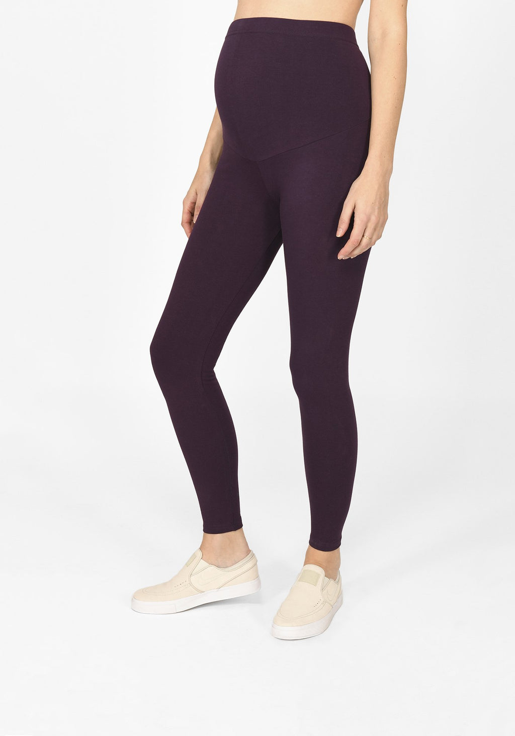 acai purple full length maternity leggings 1