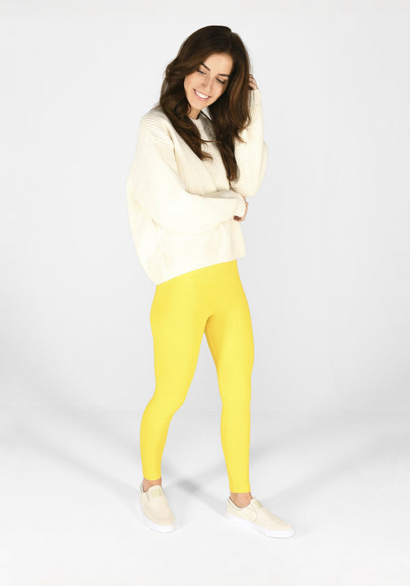 buttercup yellow high waisted leggings 1