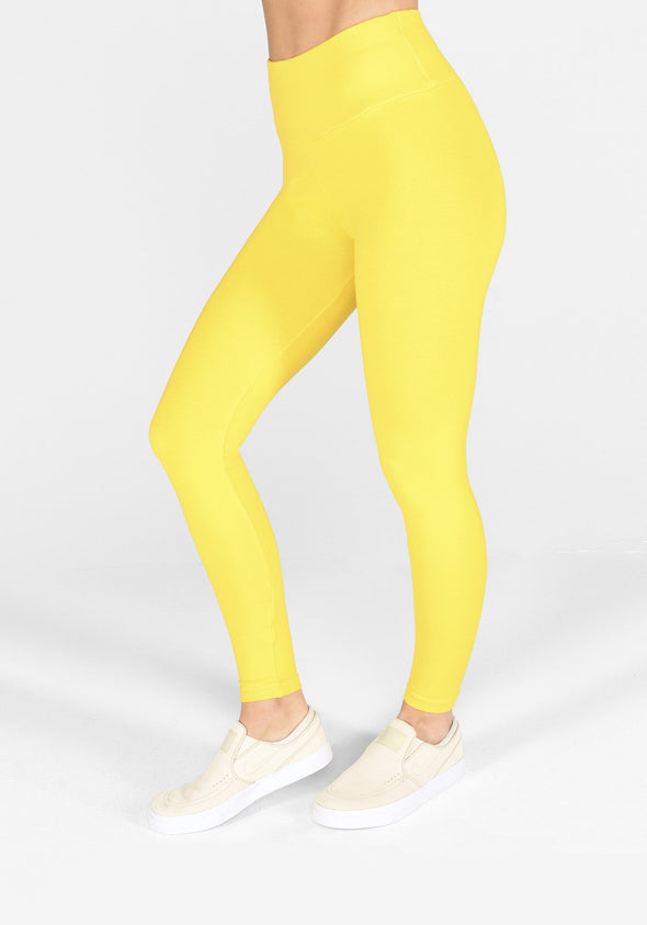 buttercup yellow high waisted leggings 1