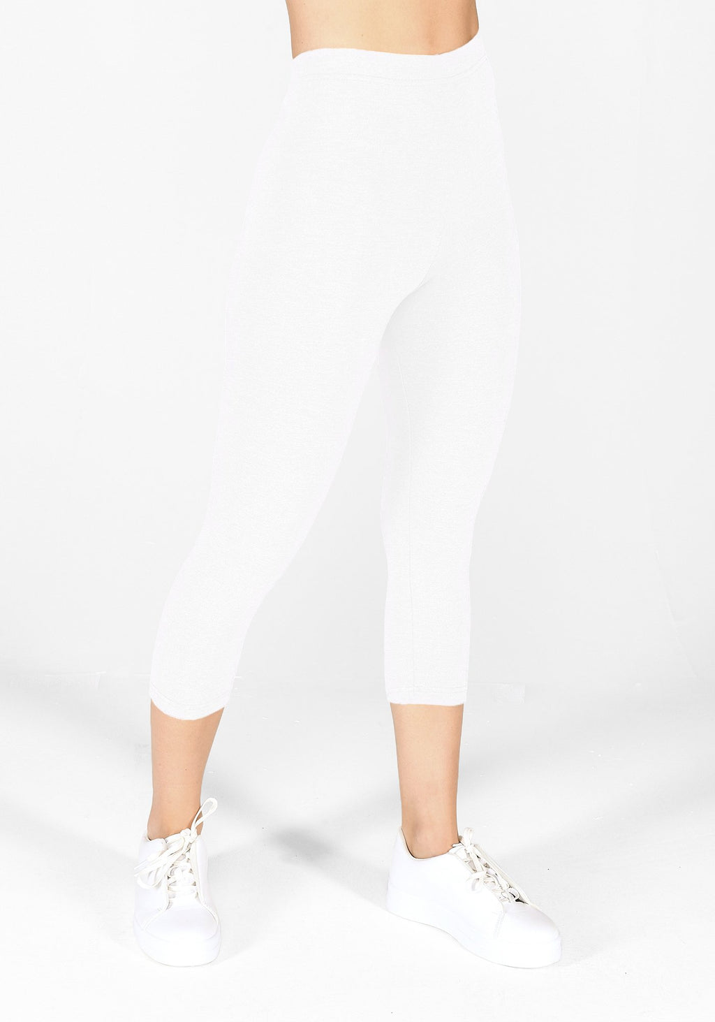 White Cropped Leggings 1