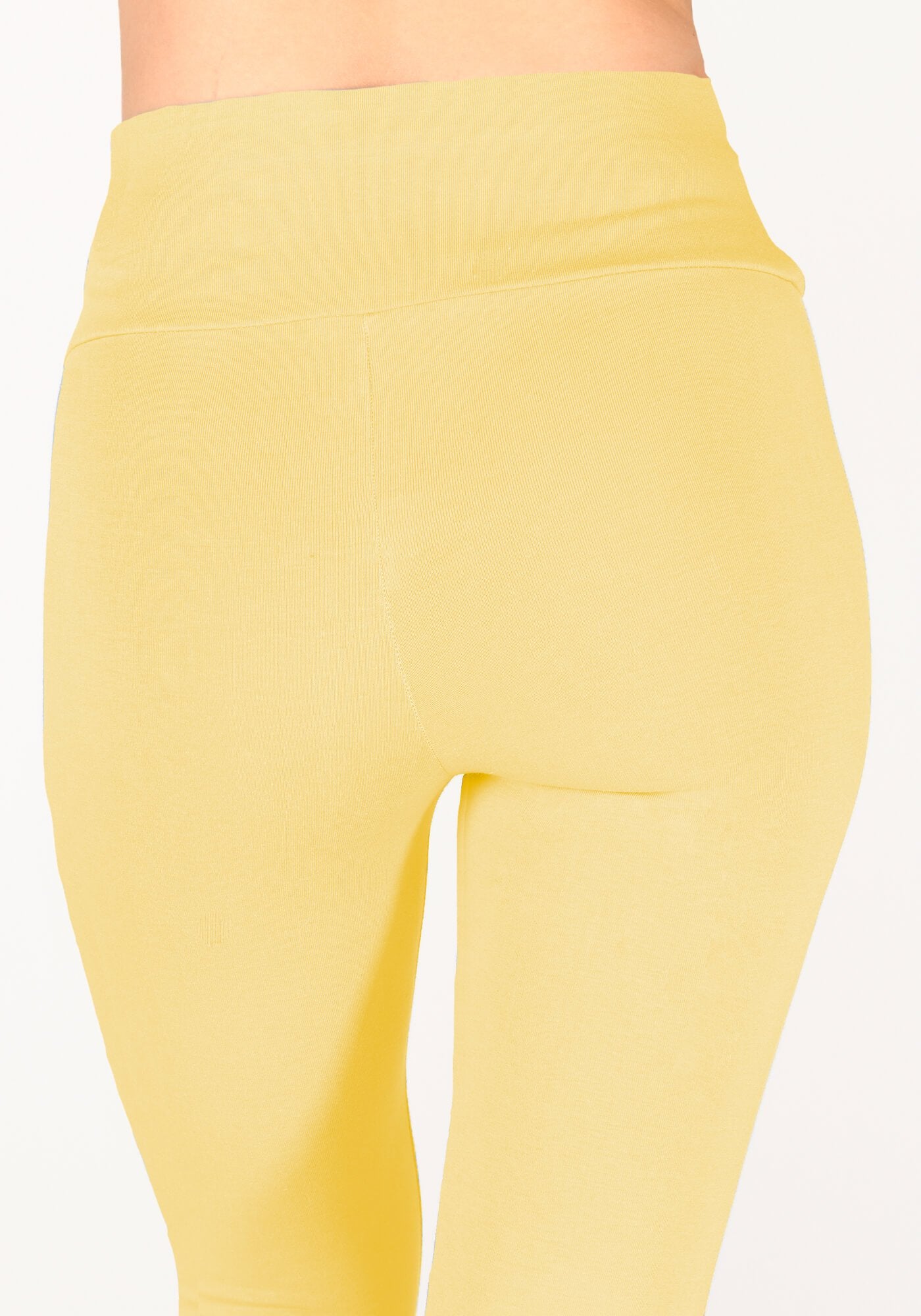 Pastel Yellow Classic High Waisted Leggings