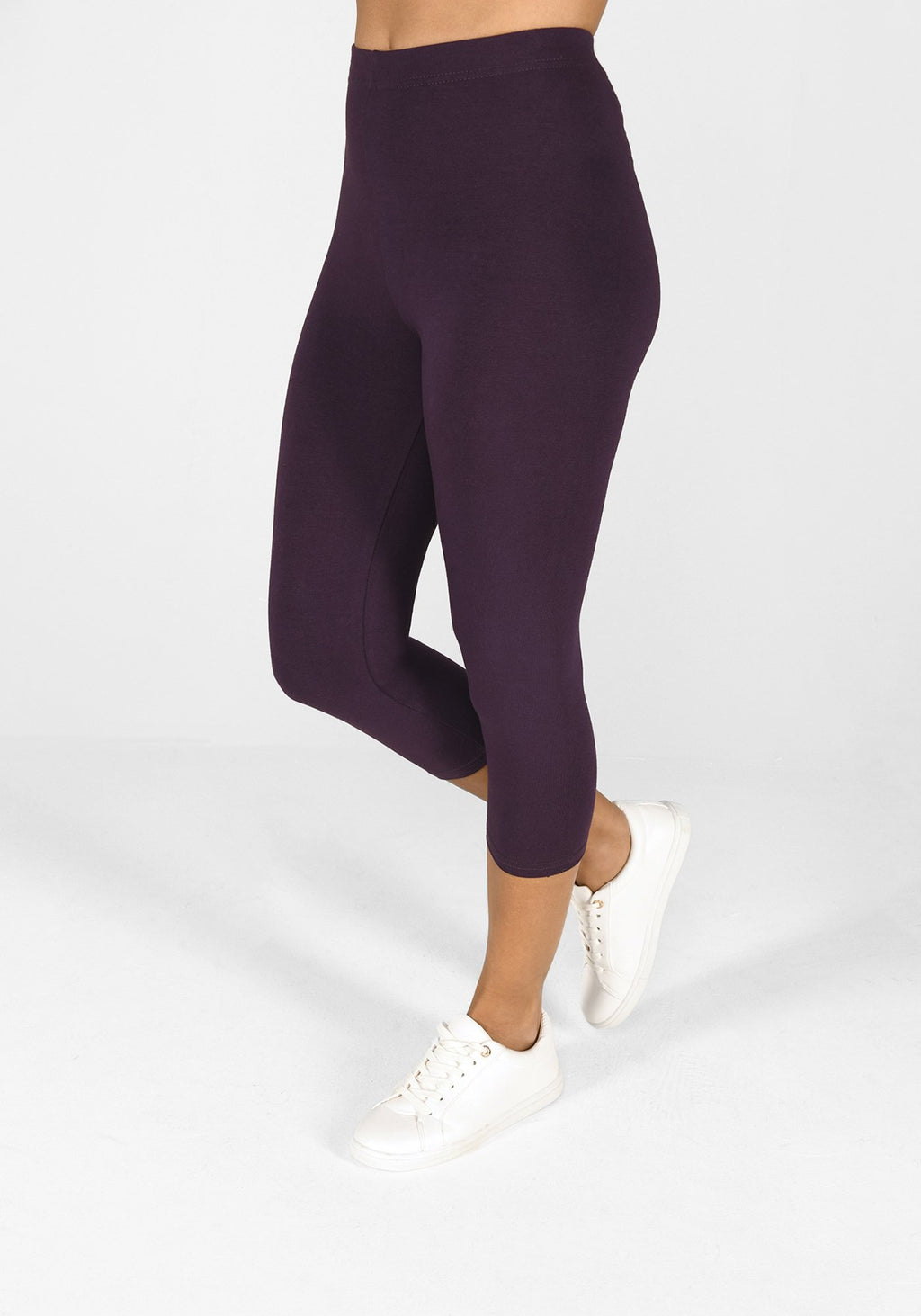 acai purple cropped classic leggings 1