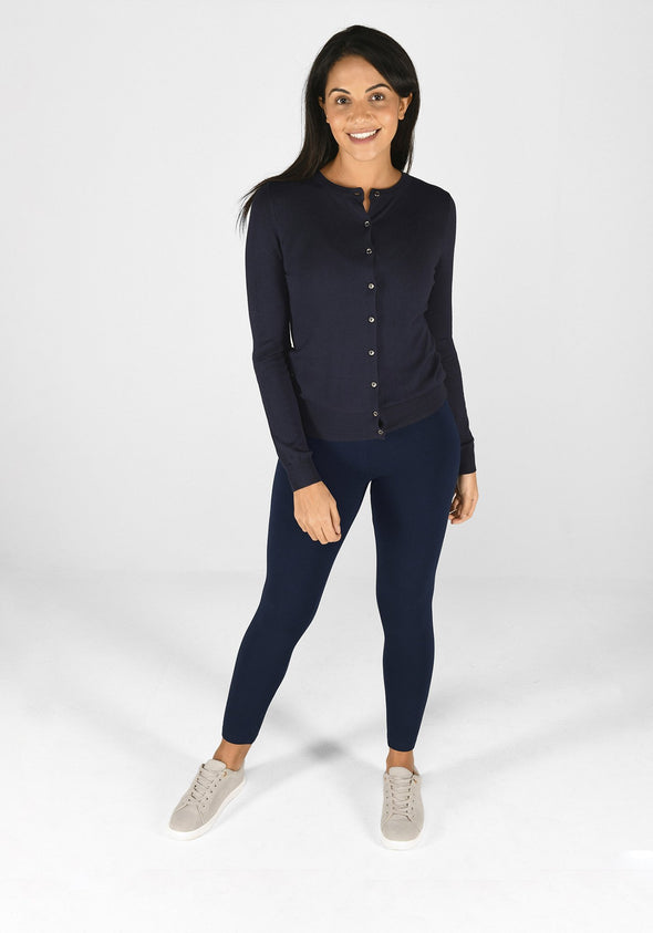 navy blue classic leggings 1