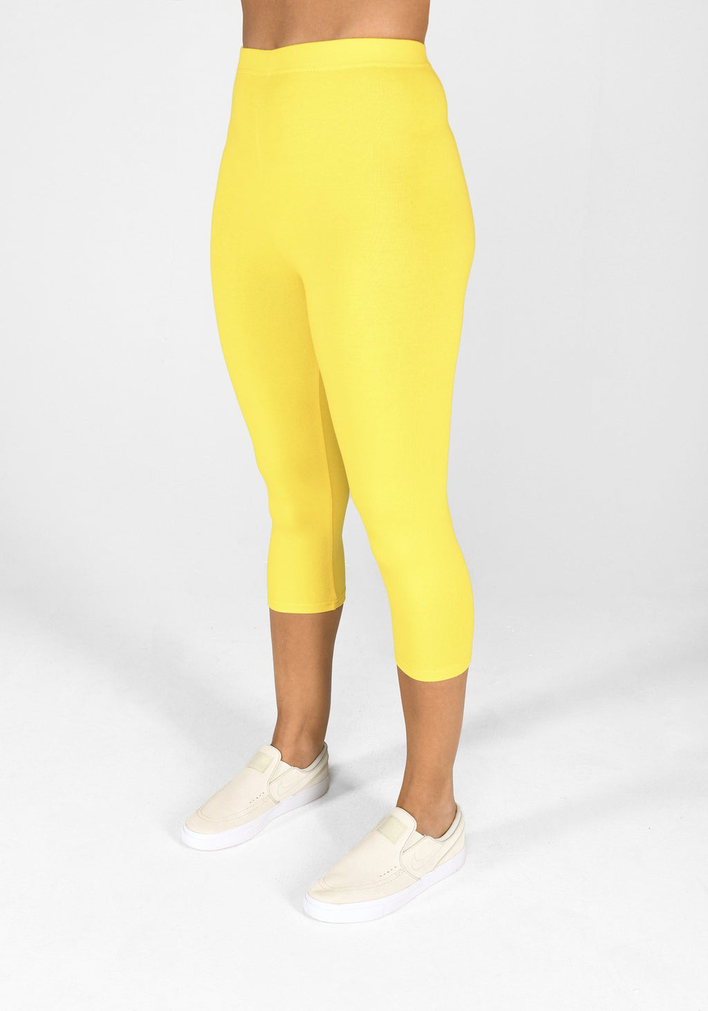 buttercup yellow cropped leggings 1