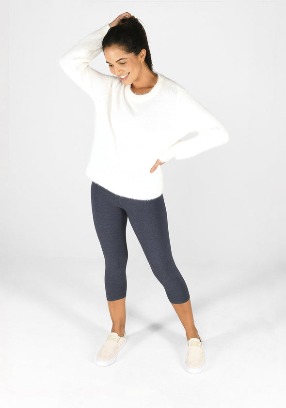 infinity blue marl cropped leggings 1