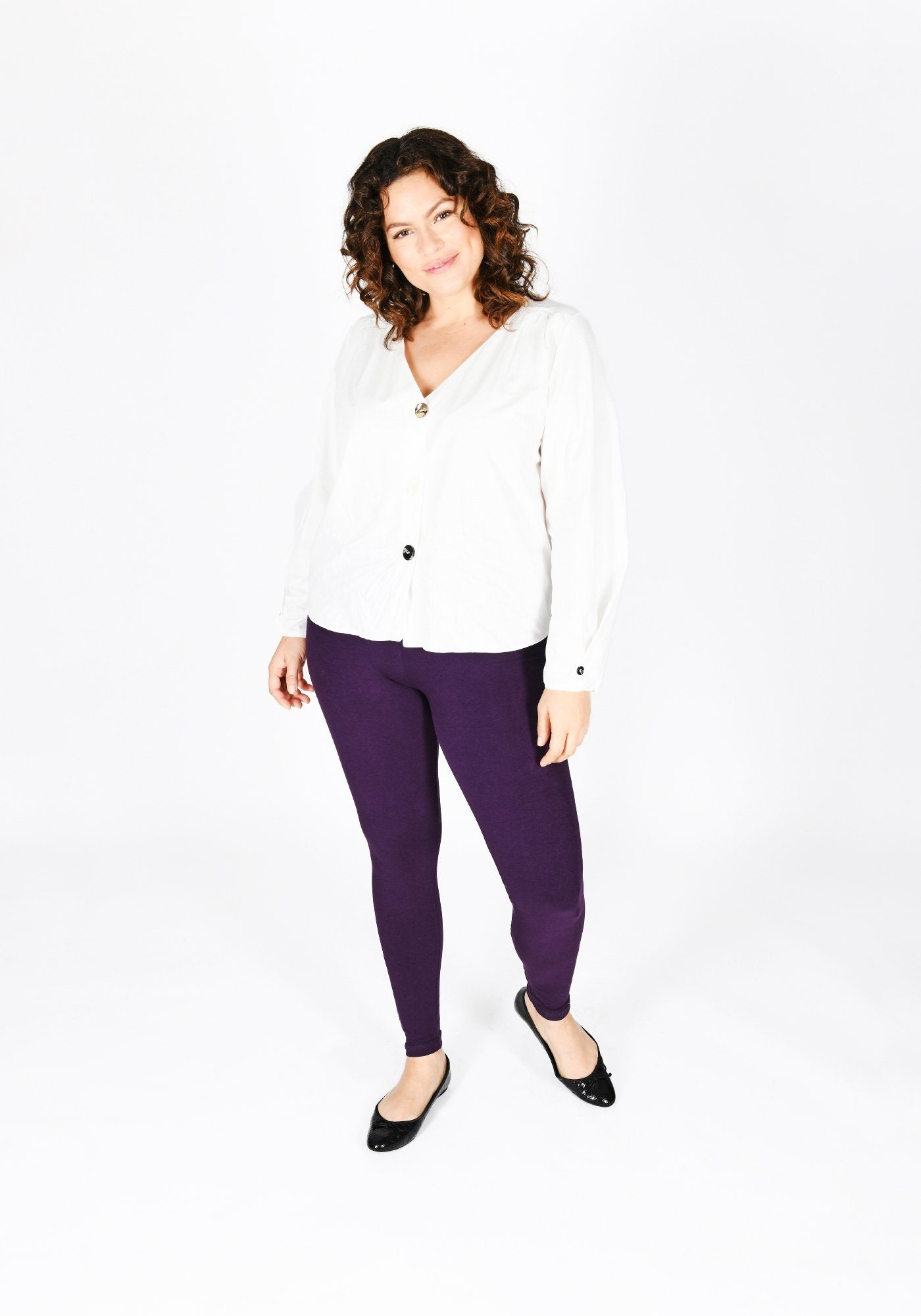 Plus Size Acai Purple High Waisted Leggings