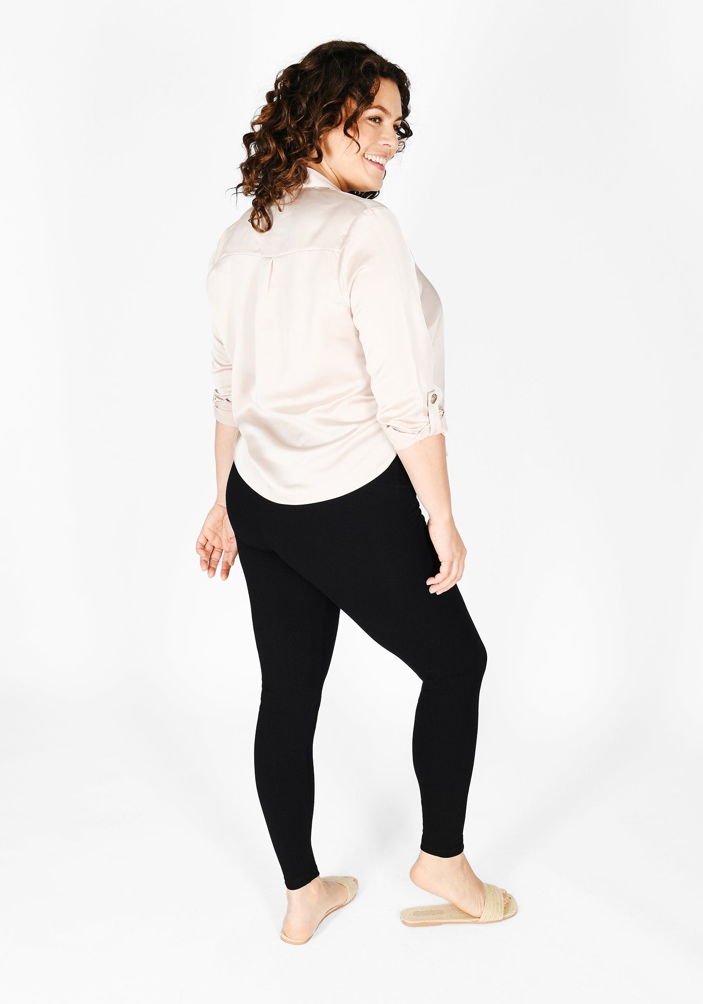 Plus Size Black High Waisted Leggings