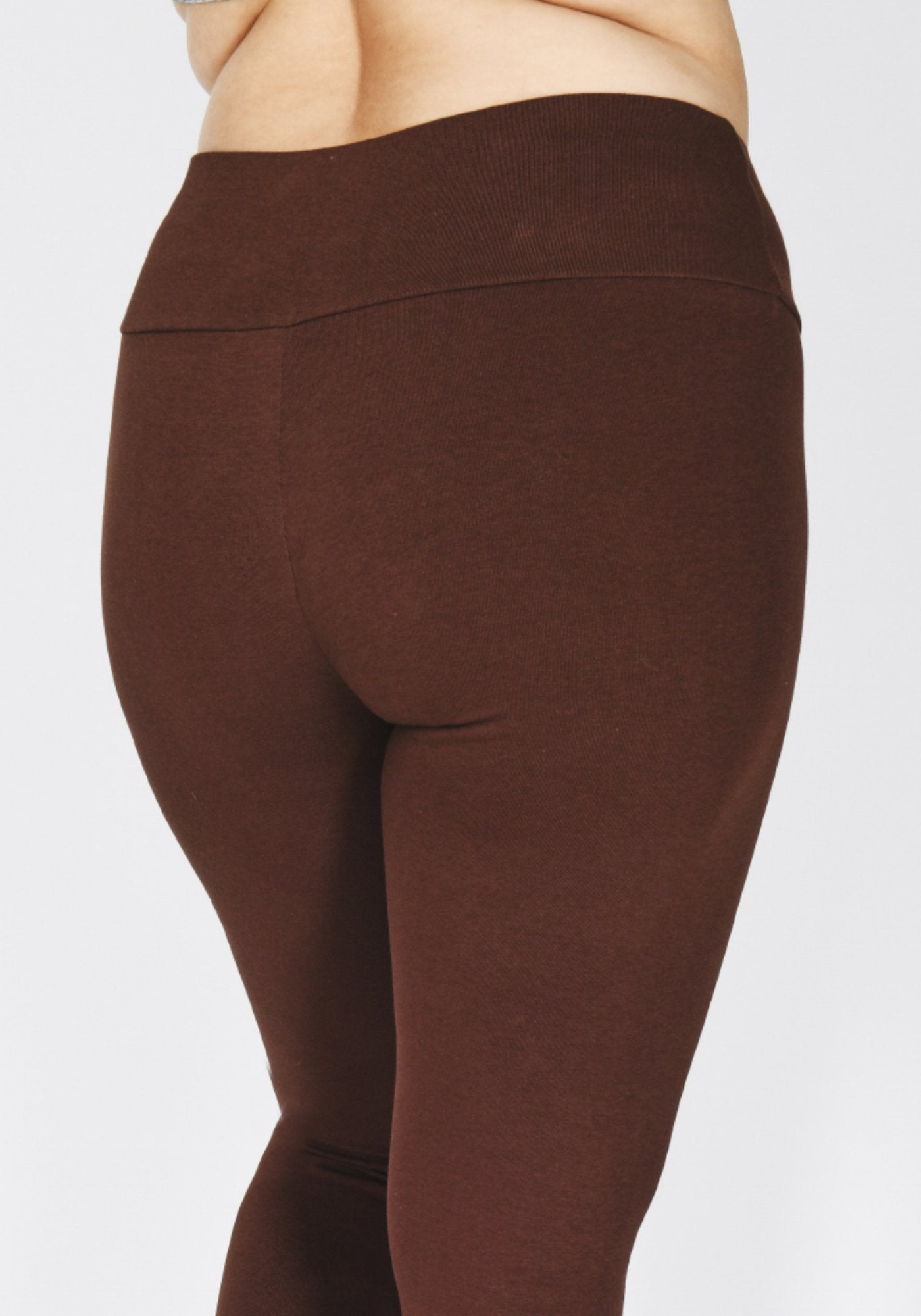 Plus Size Chocolate Brown High Waisted Leggings