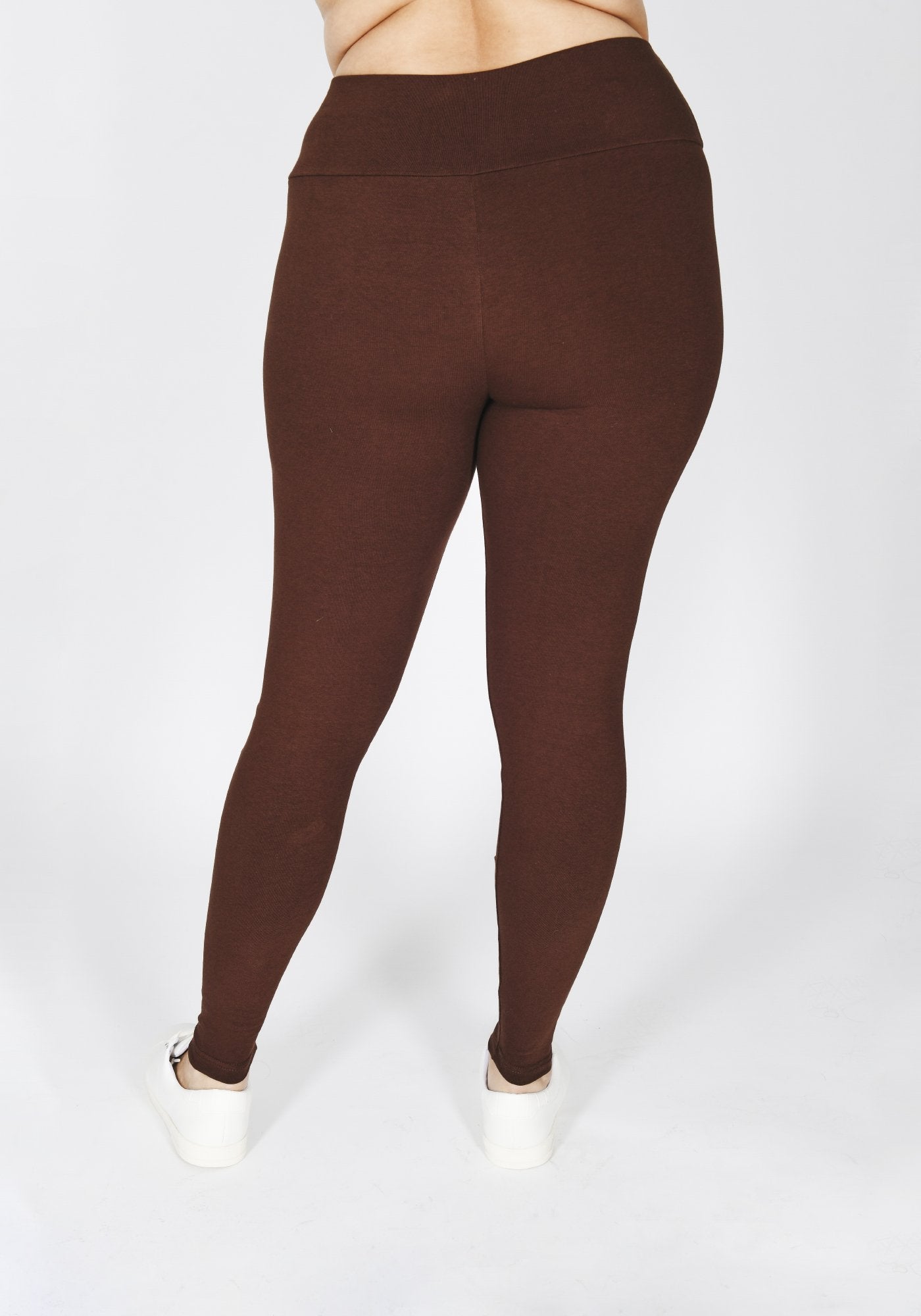Plus Size Chocolate Brown High Waisted Leggings