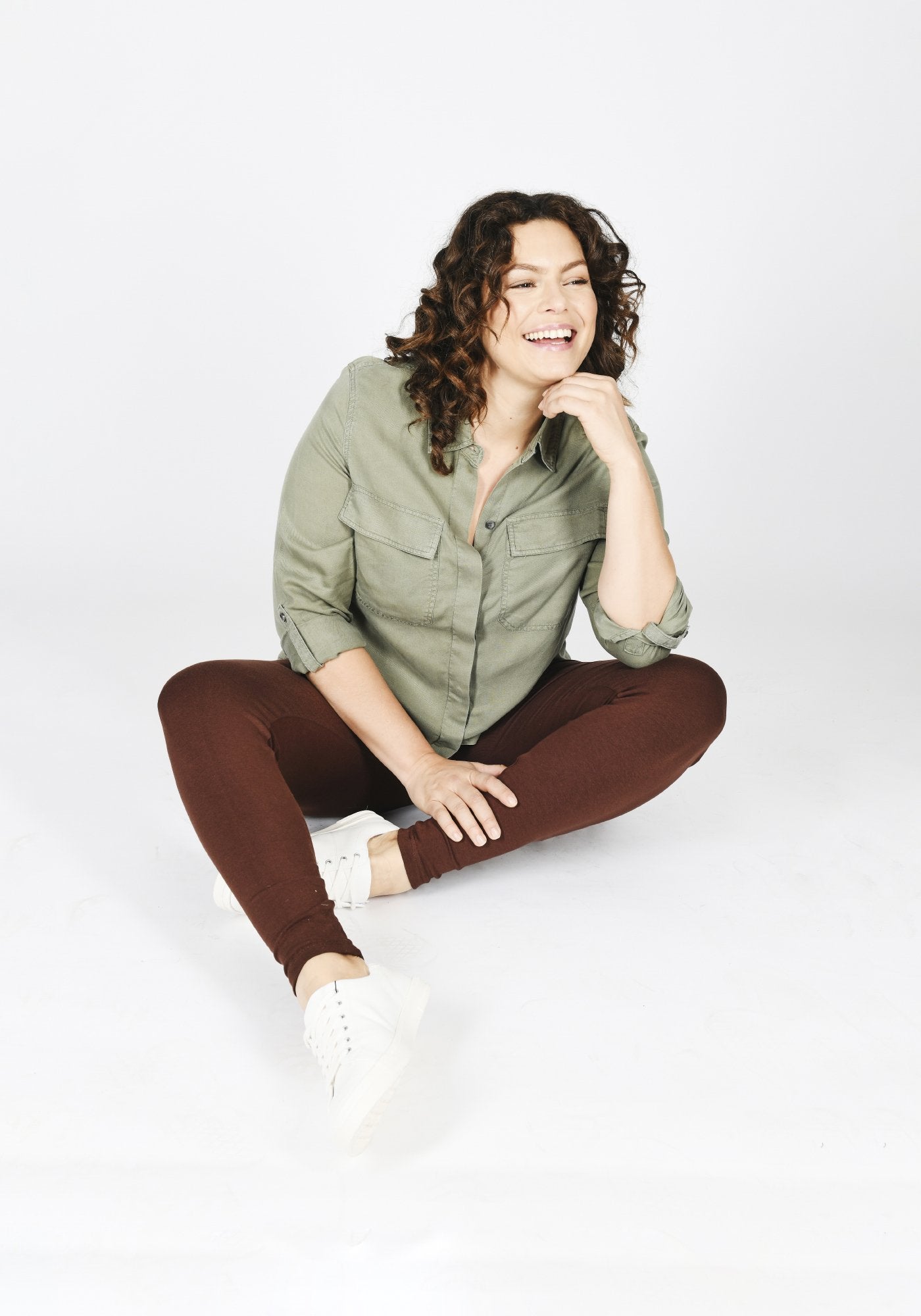 Plus Size Chocolate Brown High Waisted Leggings