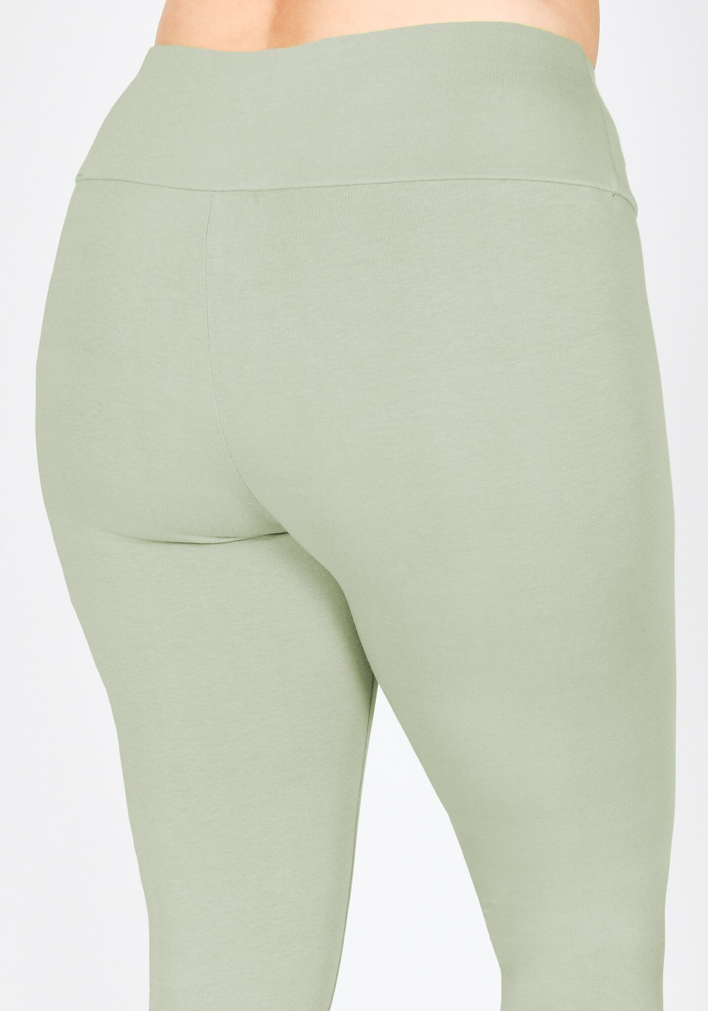 Plus Size Sage Green Classic High Waisted Leggings