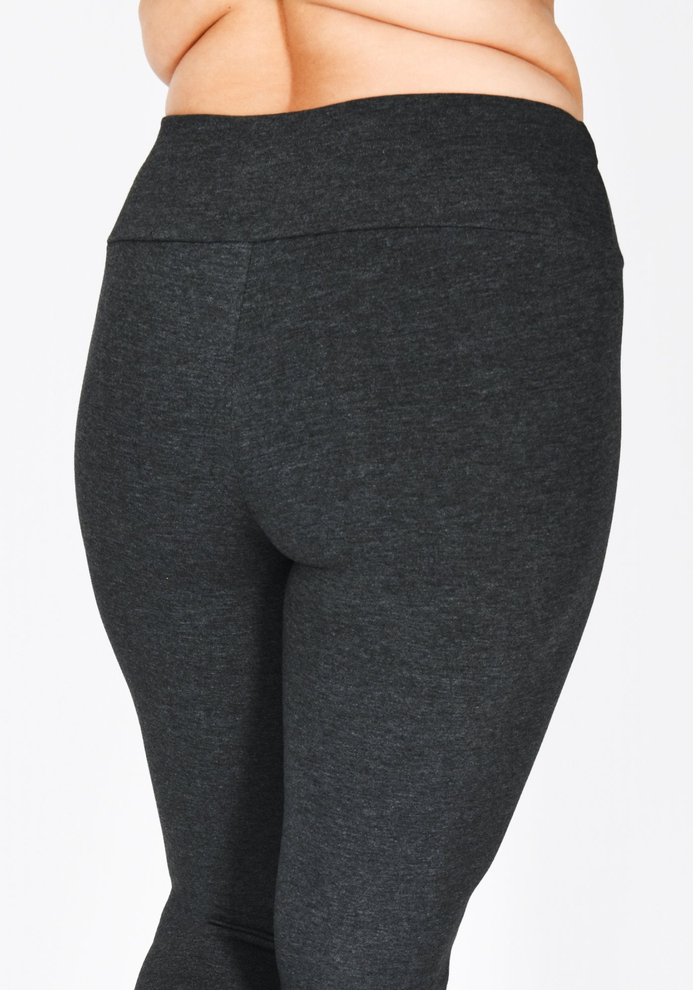 Plus Size Dark Grey Marl High Waisted Leggings