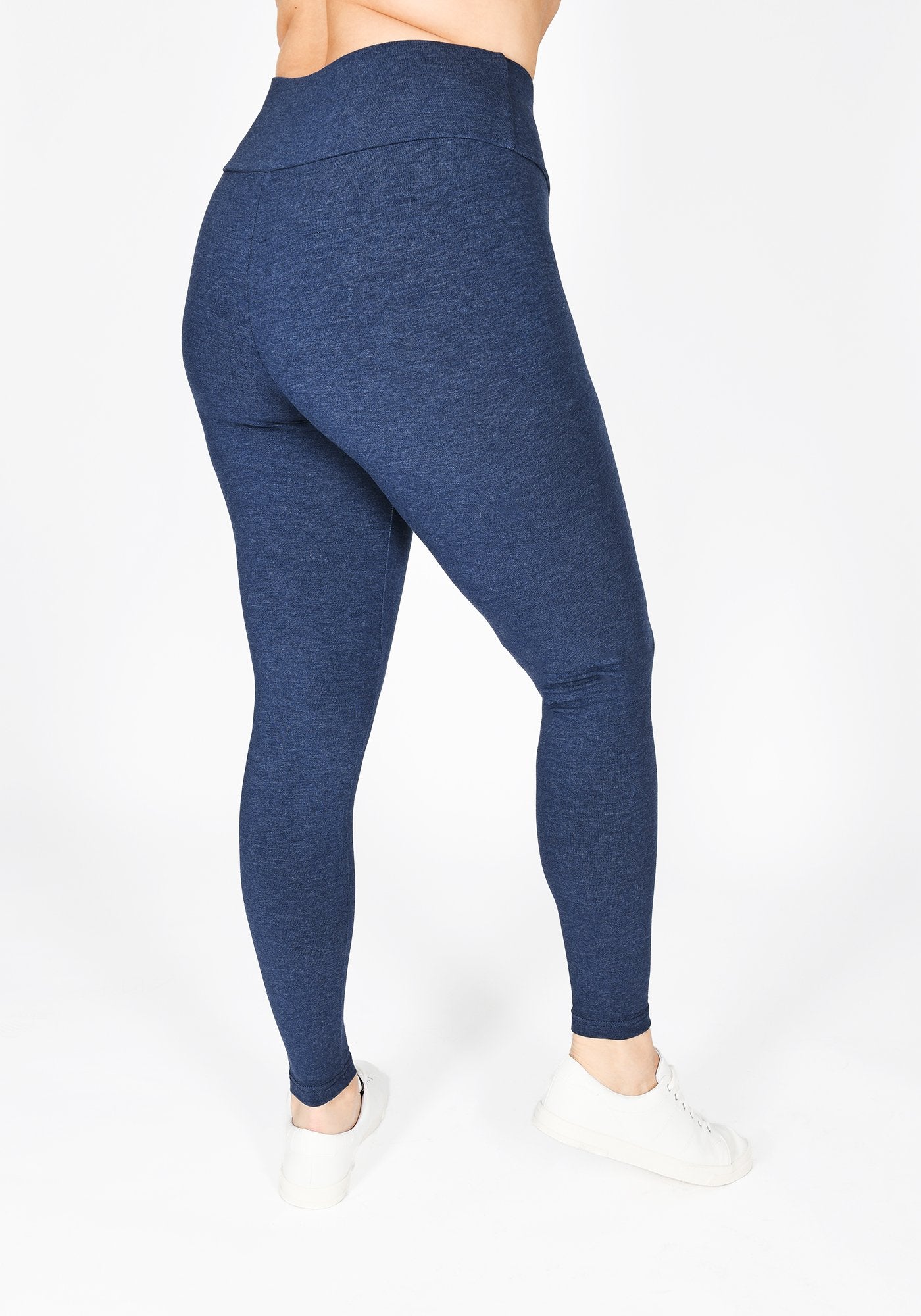 Plus Size Infinity Blue Marl High Waisted Leggings