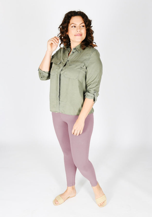 Classic Plus Size Elderberry Purple Leggings